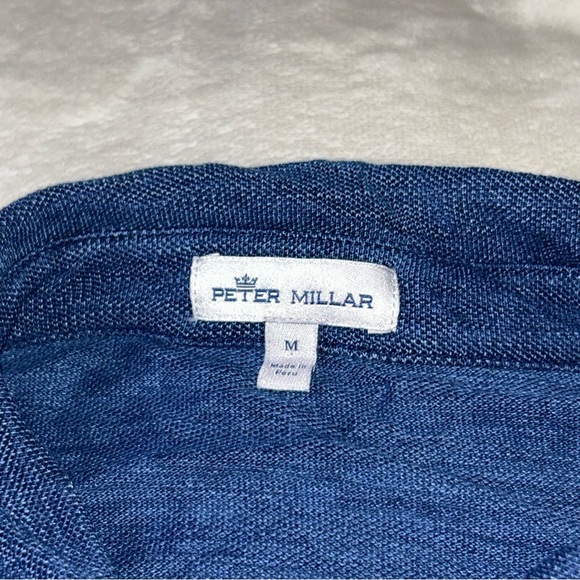 Peter Millar Indigo Blue Lightweight Shirt Jacket - Picture 9 of 11